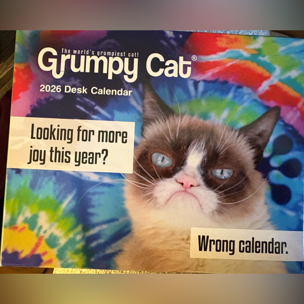 2026 Desk Calendar - Colorful Tie-Dye Cover